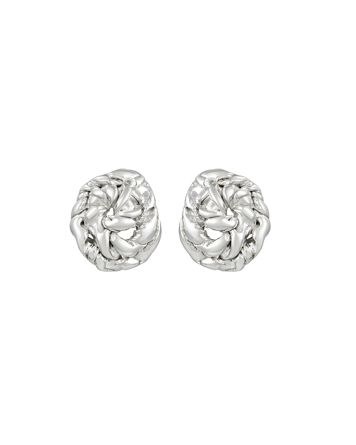 Twisted Roll studs | Recycled Silver