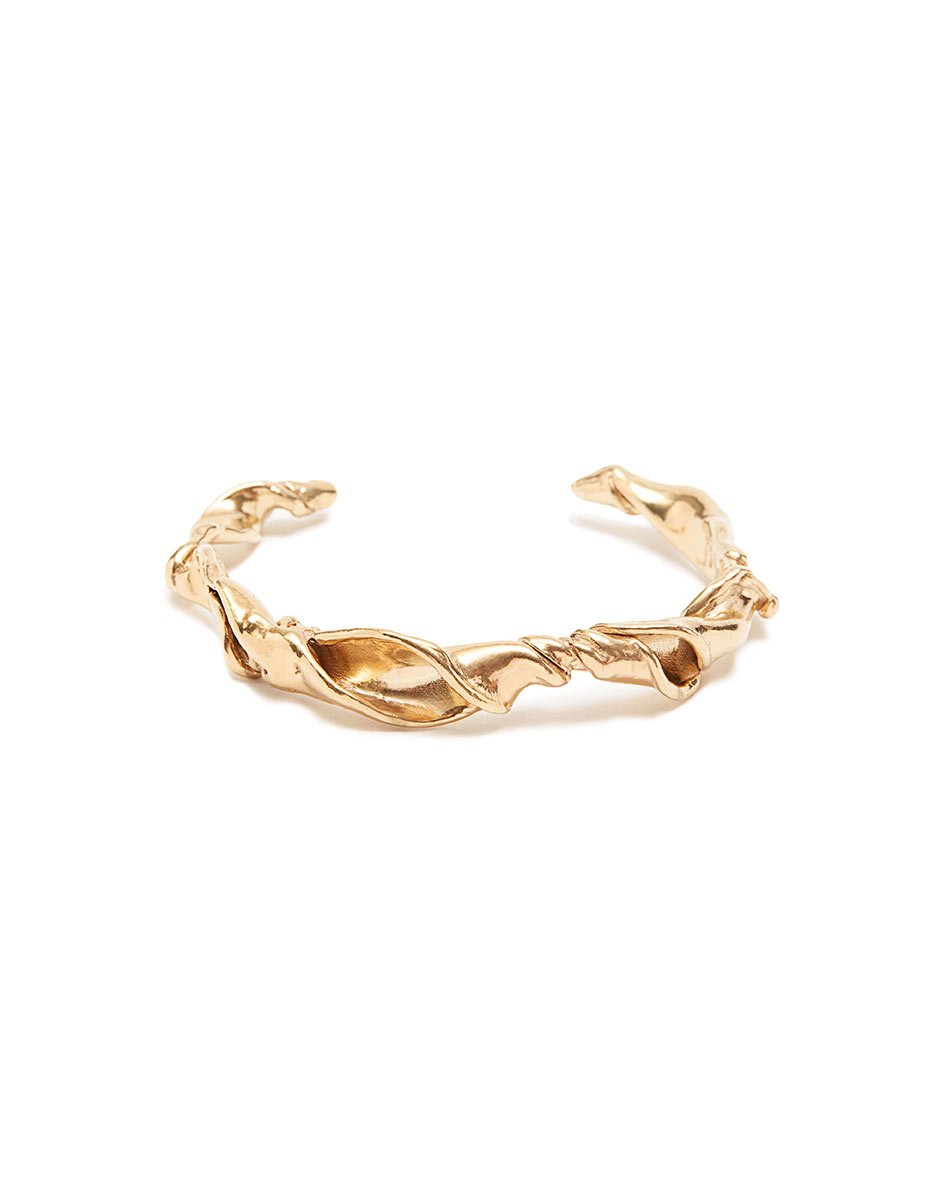 Fluid twisted gold vermeil cuff | All Its Forms