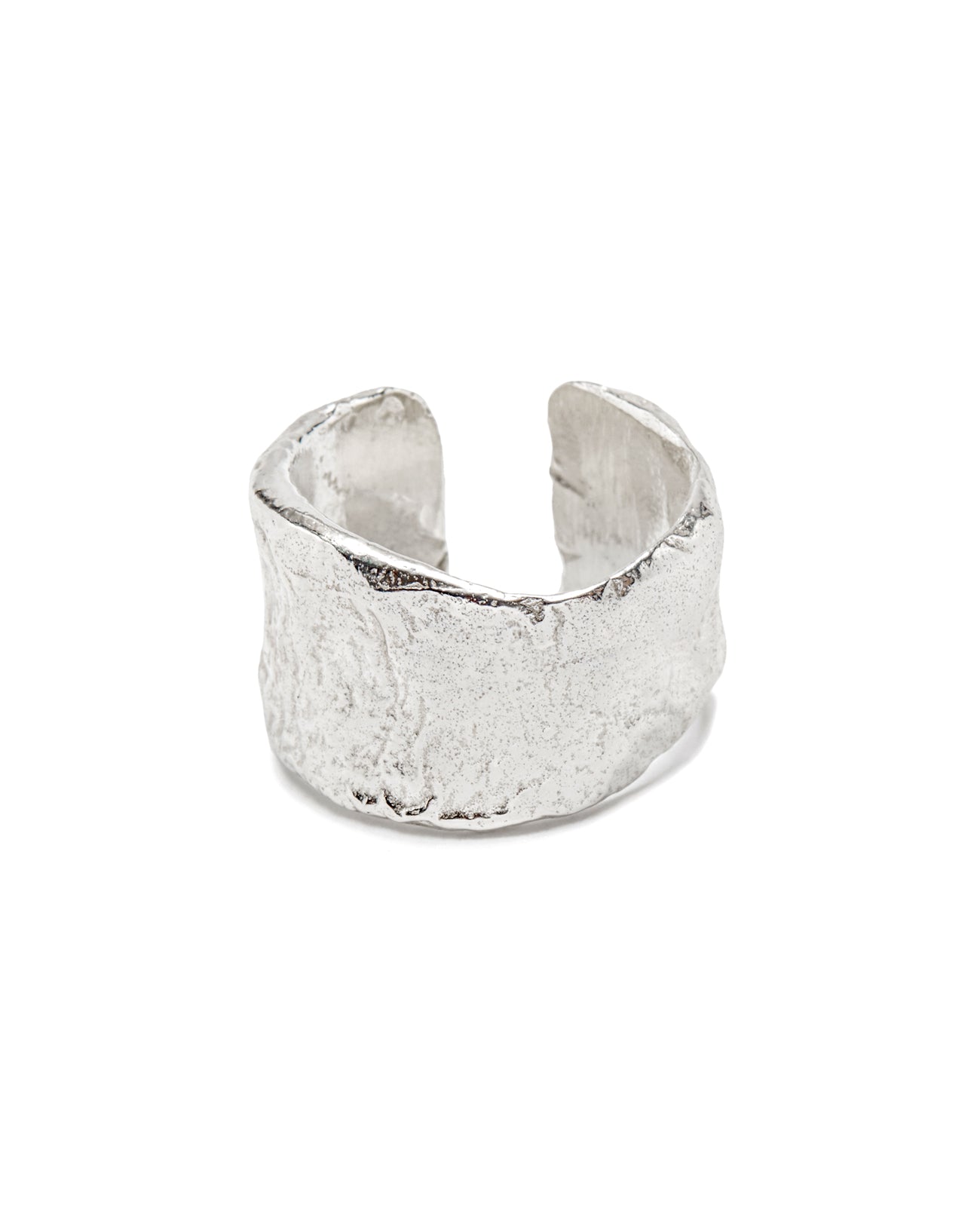 Sand Textured Hallmark Ring | Recycled Sterling Silver