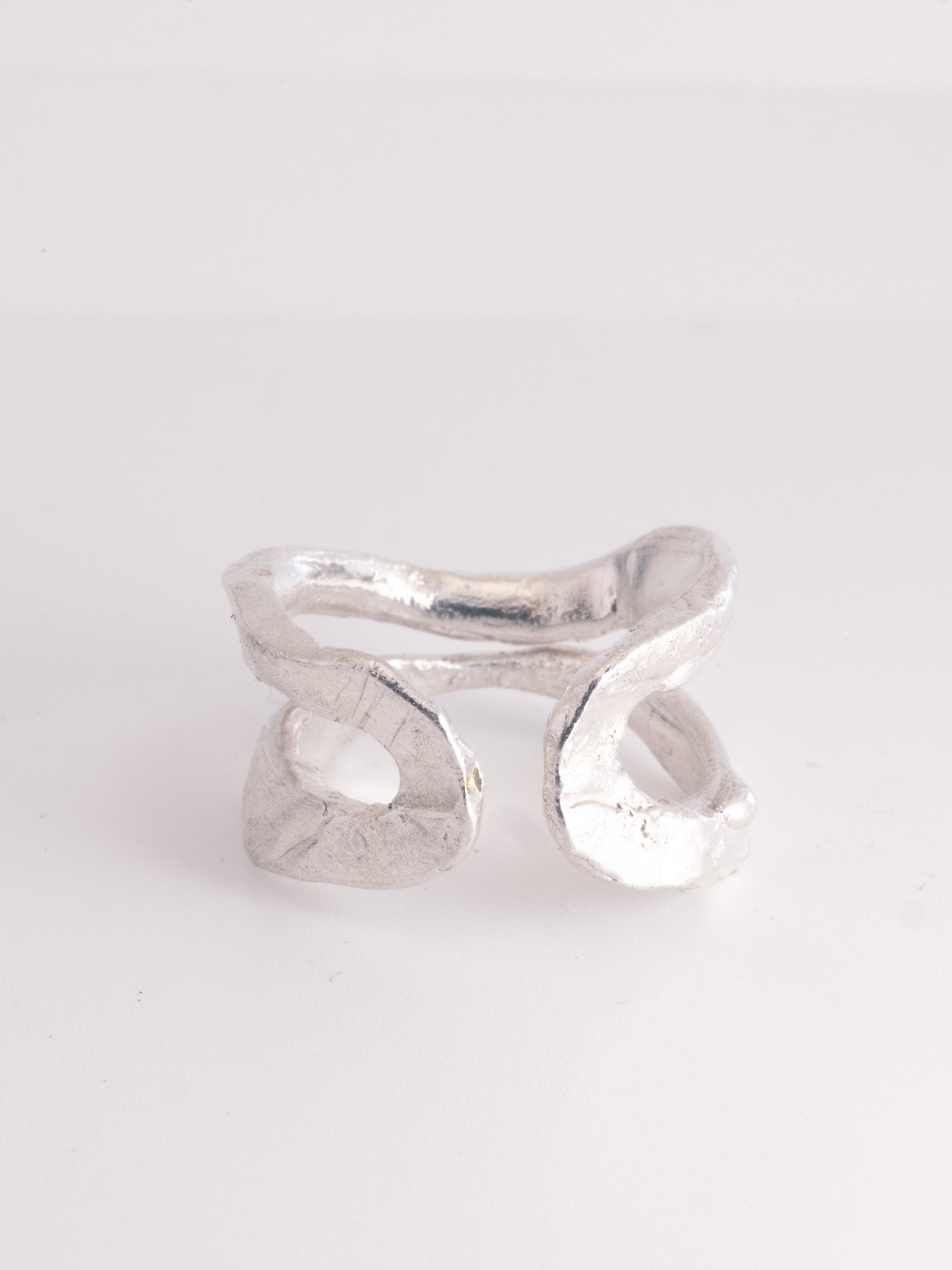 Weathered Double Rings | Recycled Sterling Silver