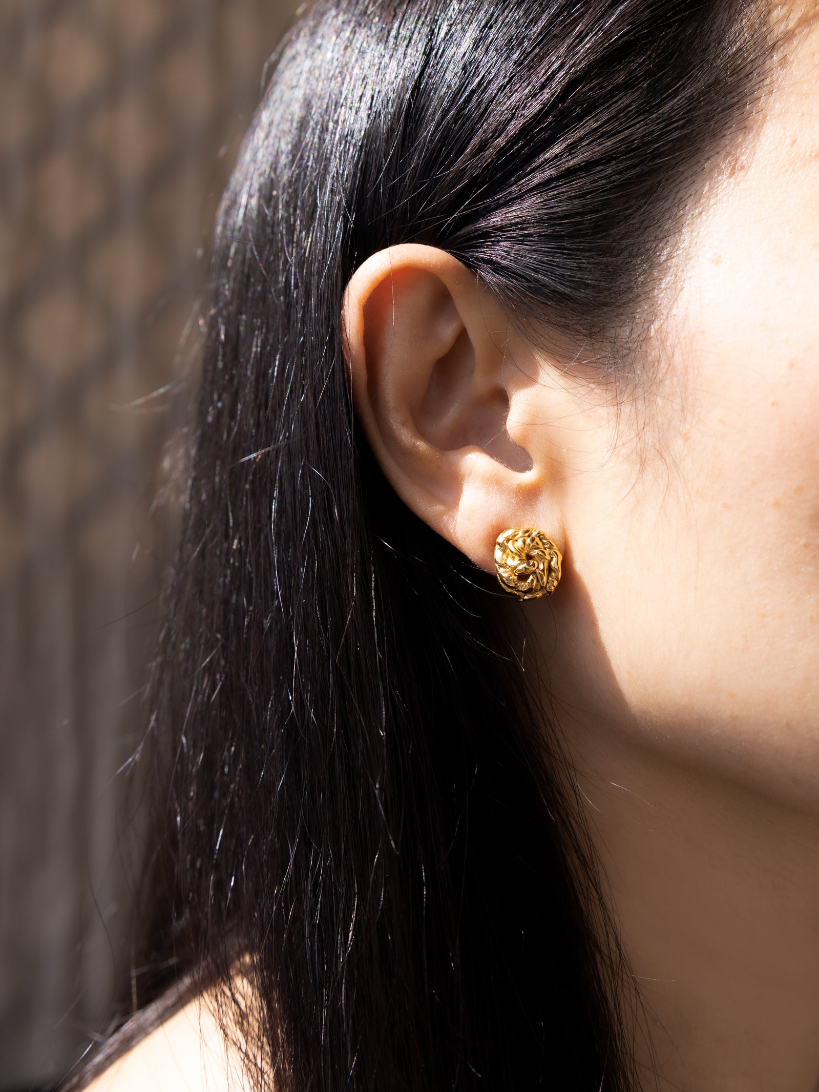 Twisted Roll studs | Gold Vermeil