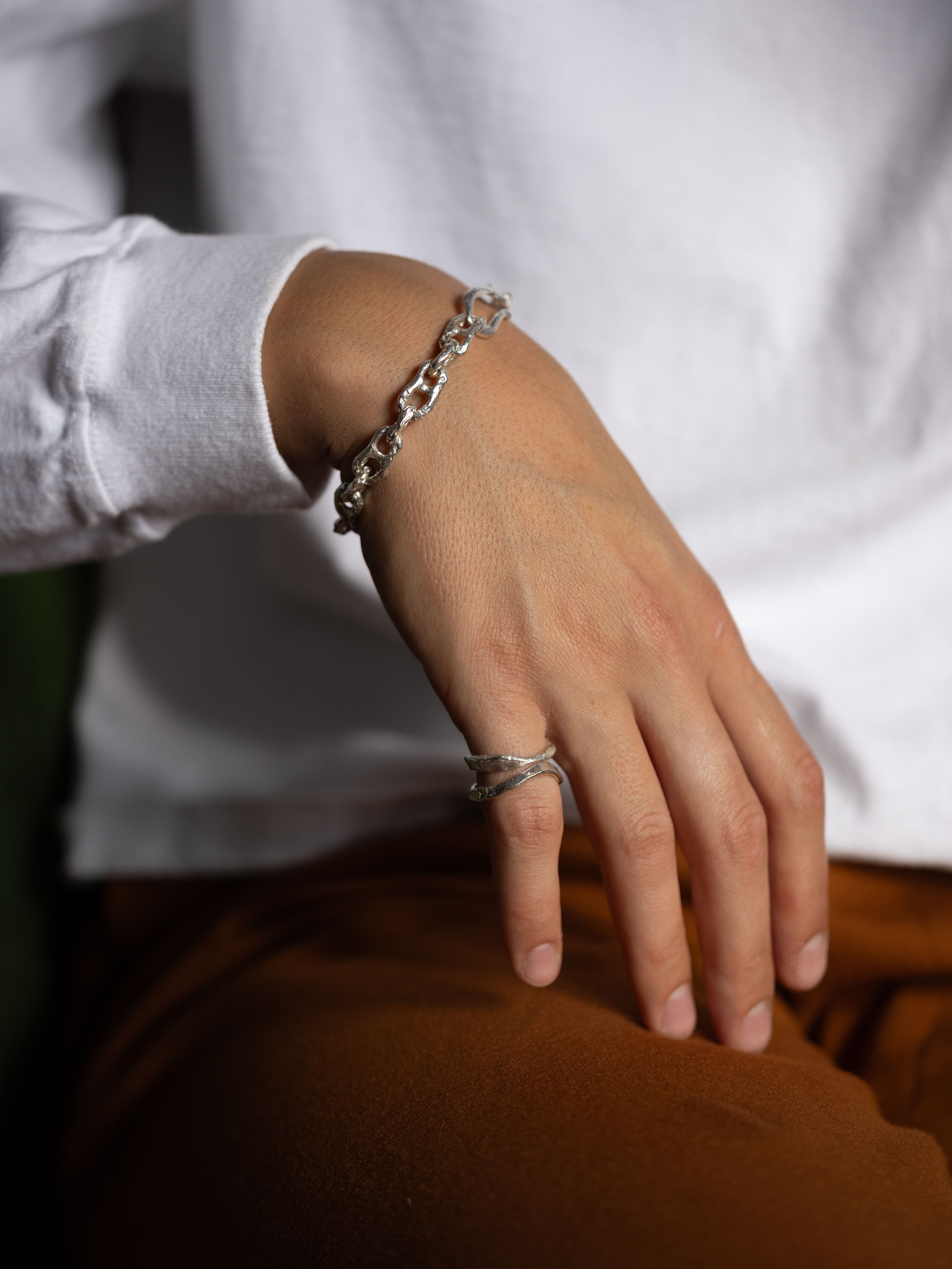 Weathered Mariner's Chain Bracelet | Recycled Sterling Silver