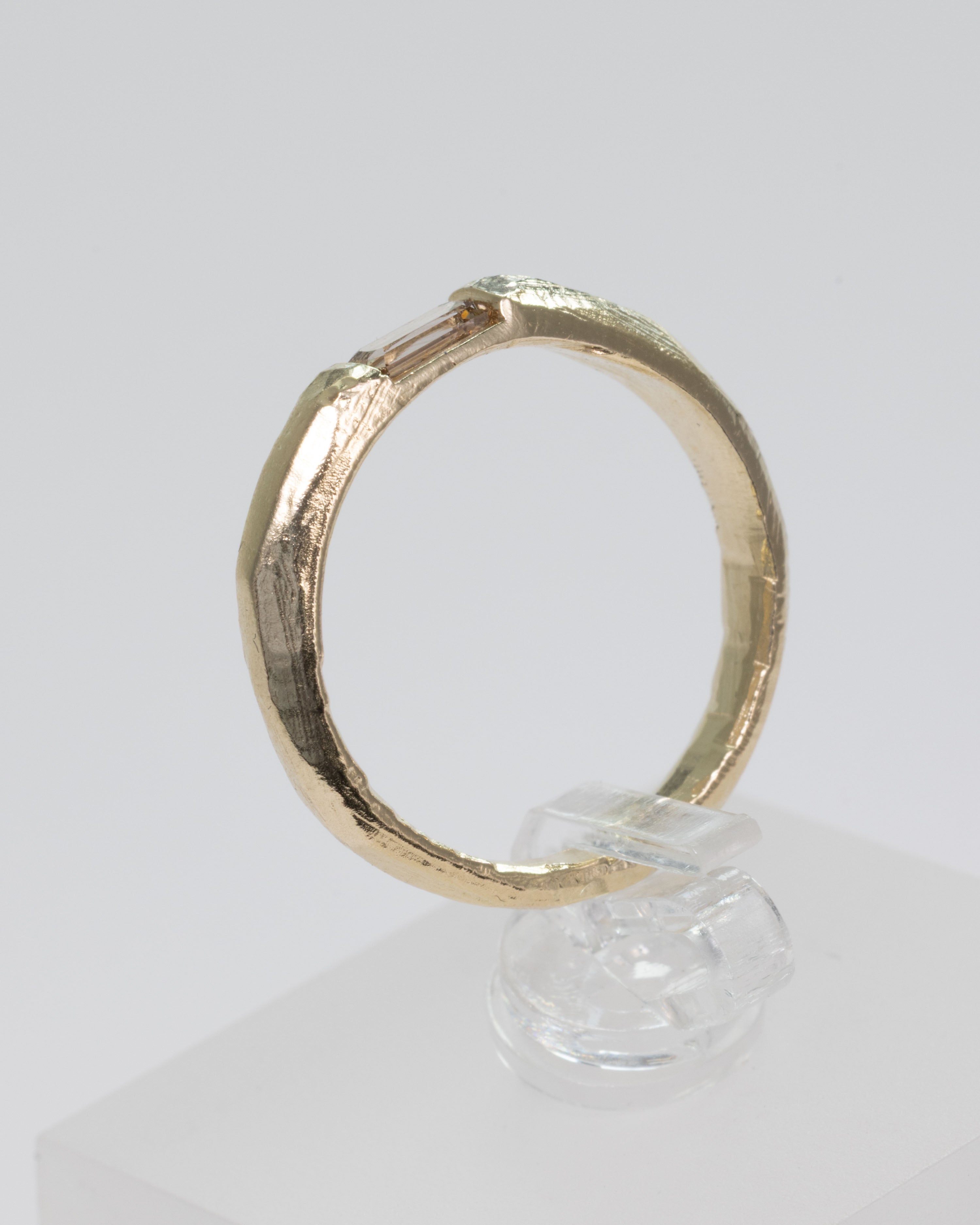 Dome Baguette Diamond ring | Recycled Gold