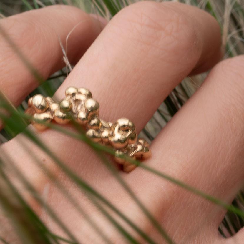 Organic form of Bobble gold vermeil ring | All Its Forms