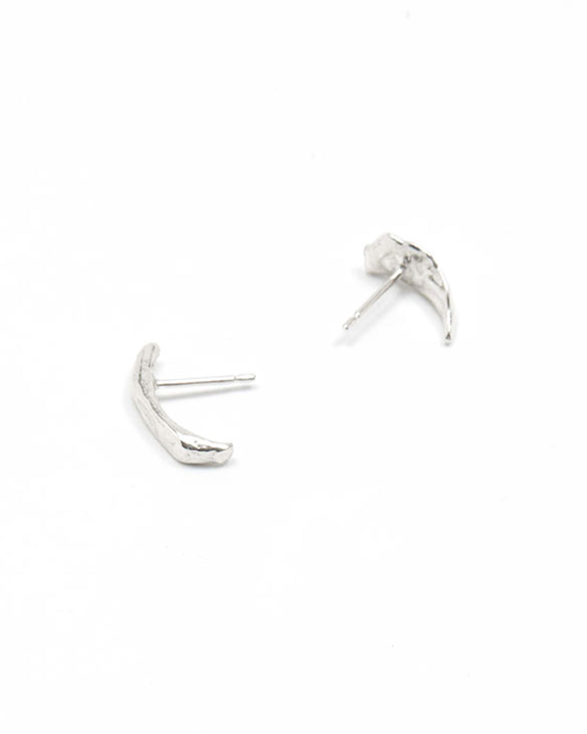 Fluid Sculptural Studs | Recycled Sterling Silver