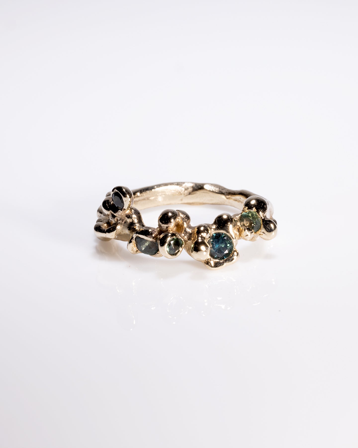 Bobble Sapphire Ring | Recycled Gold & Australian Green Sapphires