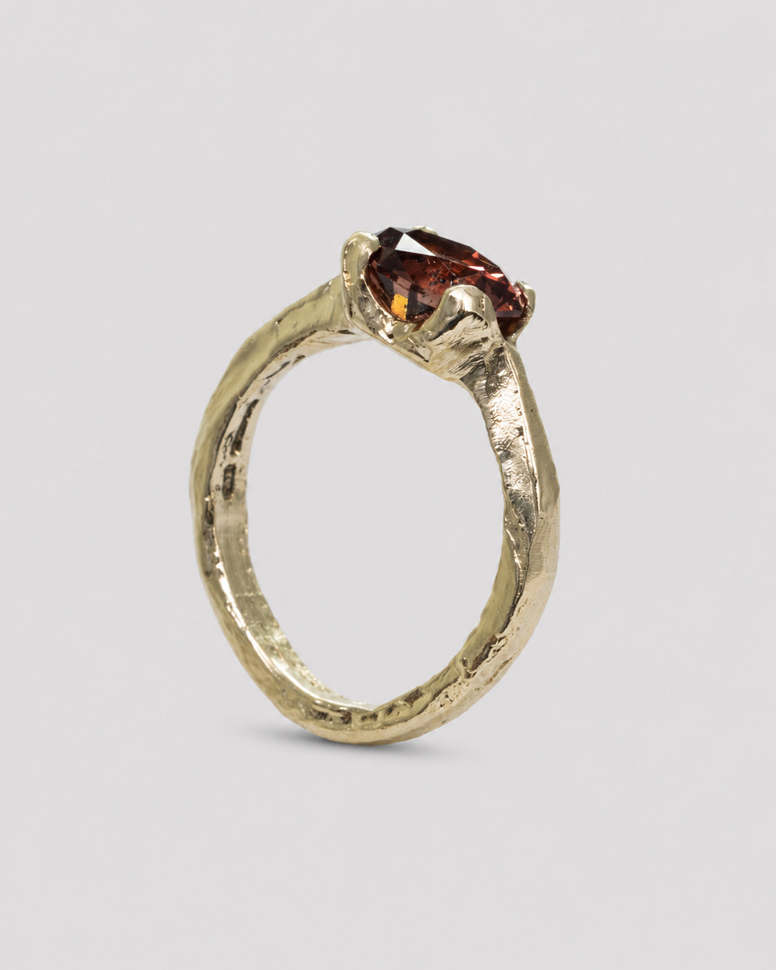 Moyogems Zircon Solitaire Ring | Recycled Gold