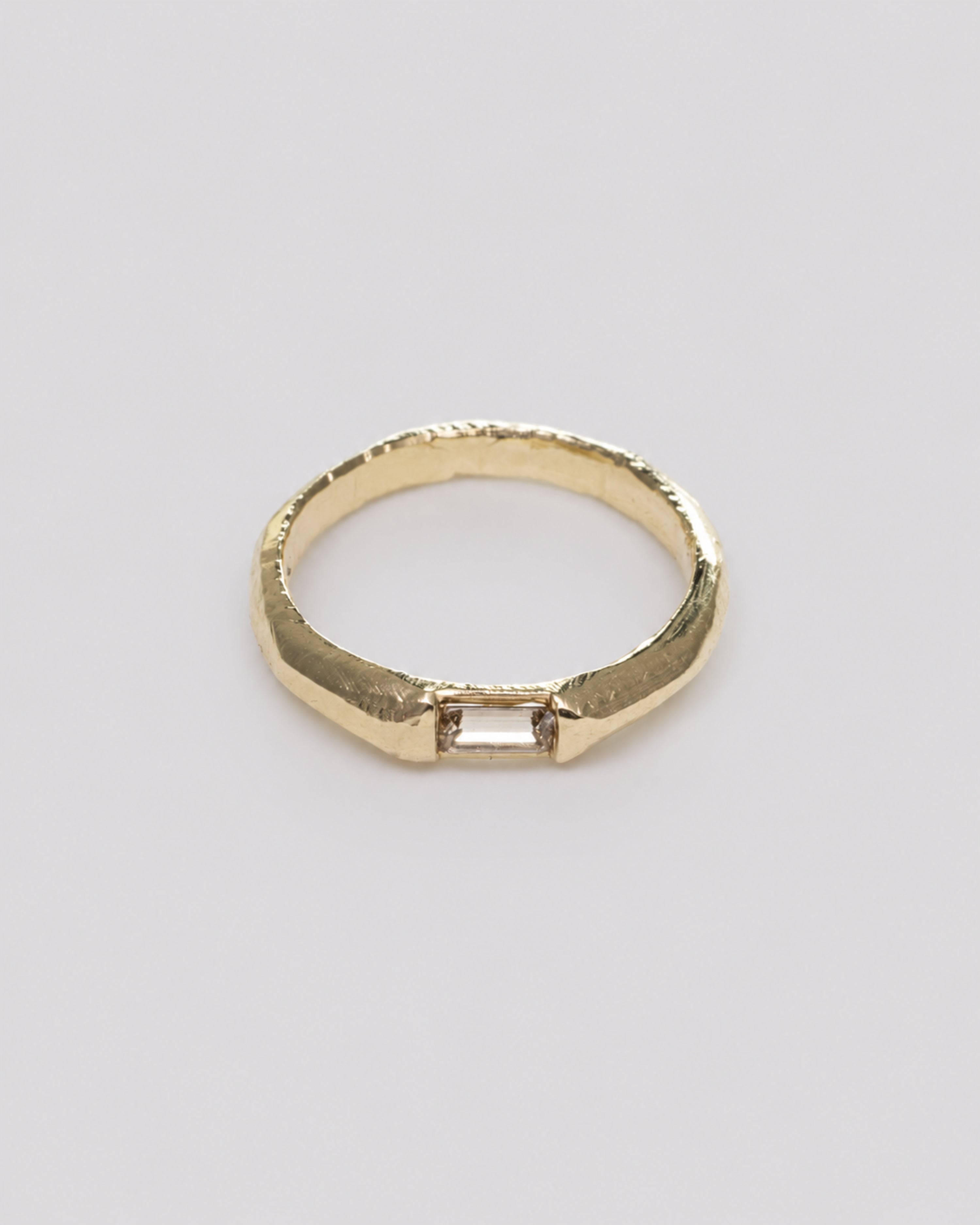 Dome Baguette Diamond Ring | Recycled Gold
