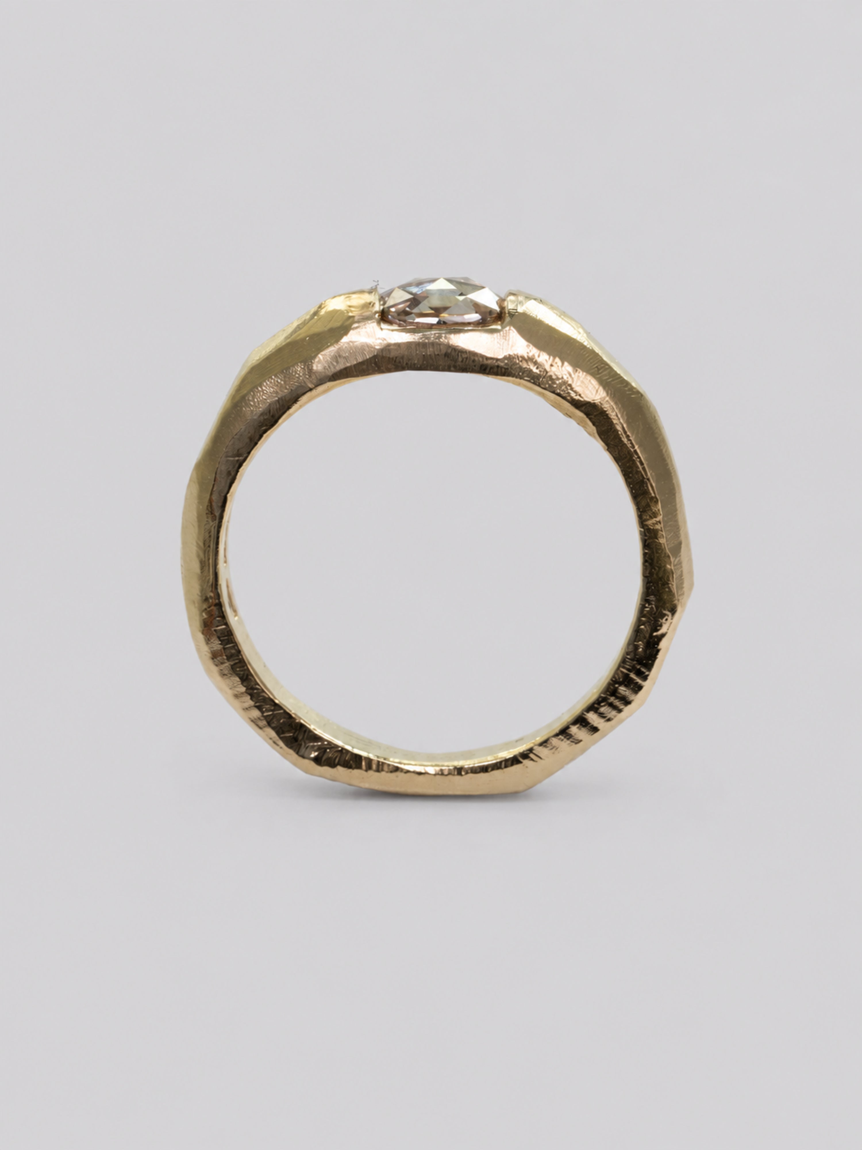 Dome Rose Cut Diamond Ring | Recycled Gold