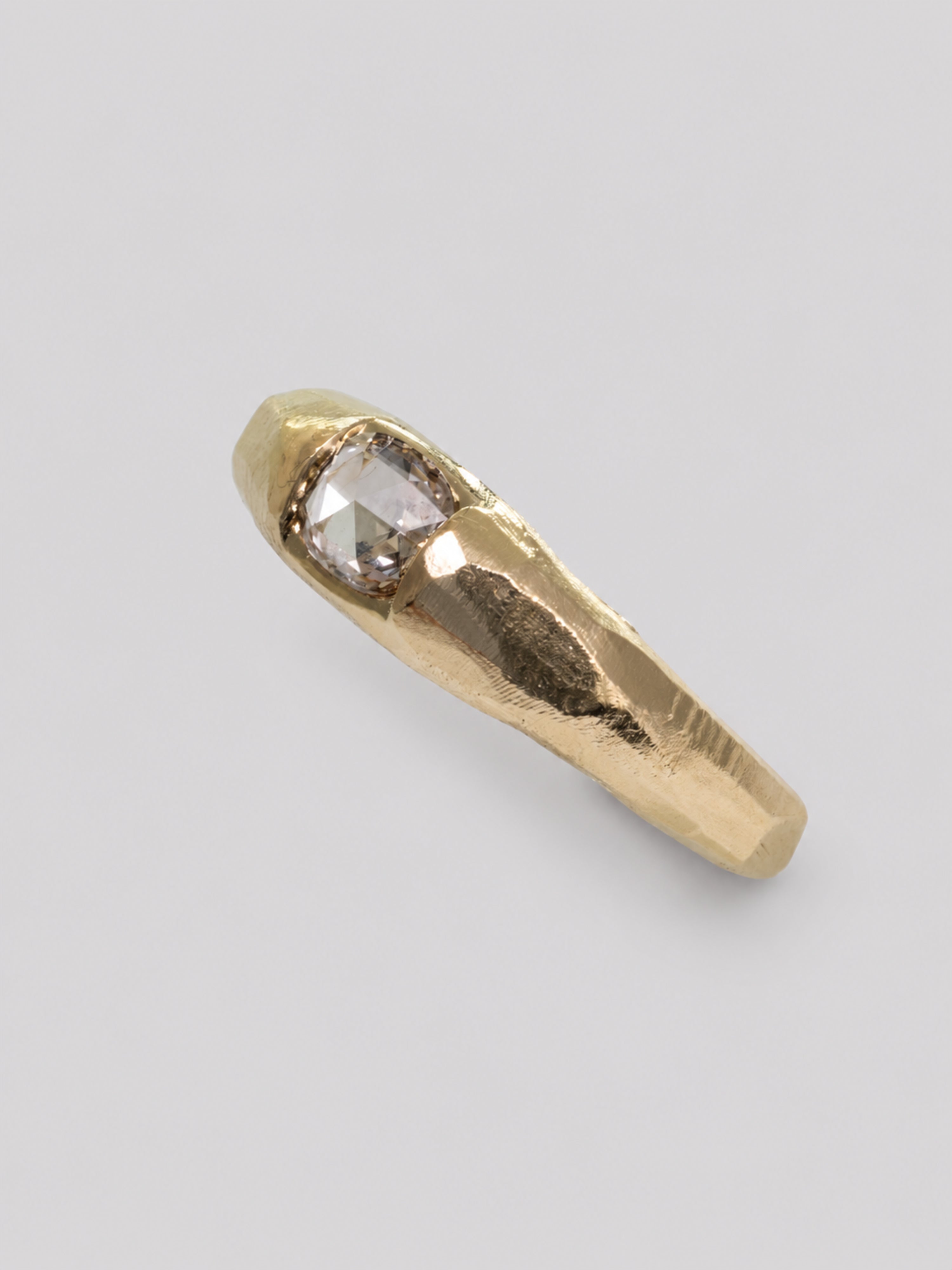 Dome Rose Cut Diamond Ring | Recycled Gold