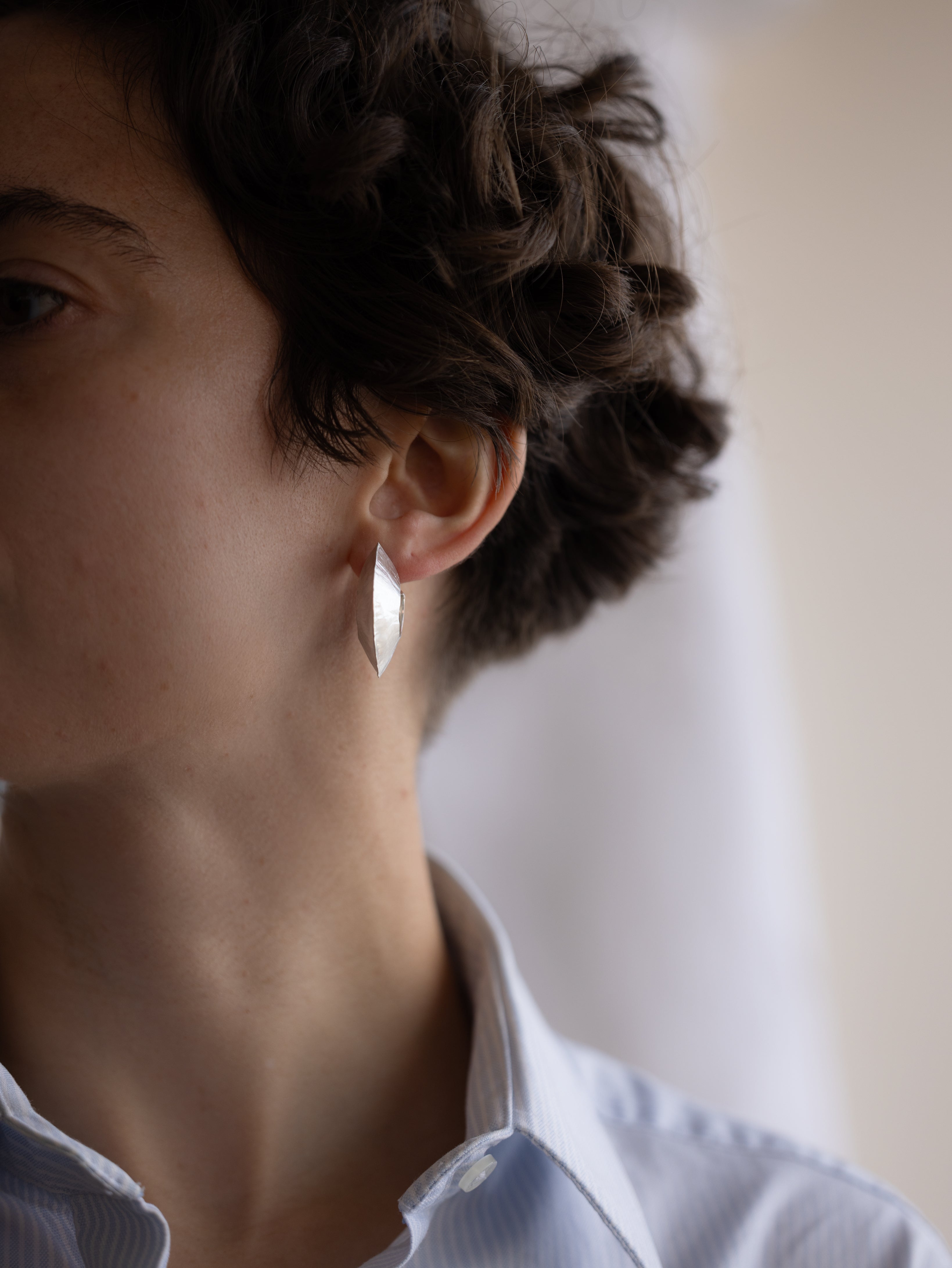 Forged Lightweight Hoops | Recycled Sterling Silver