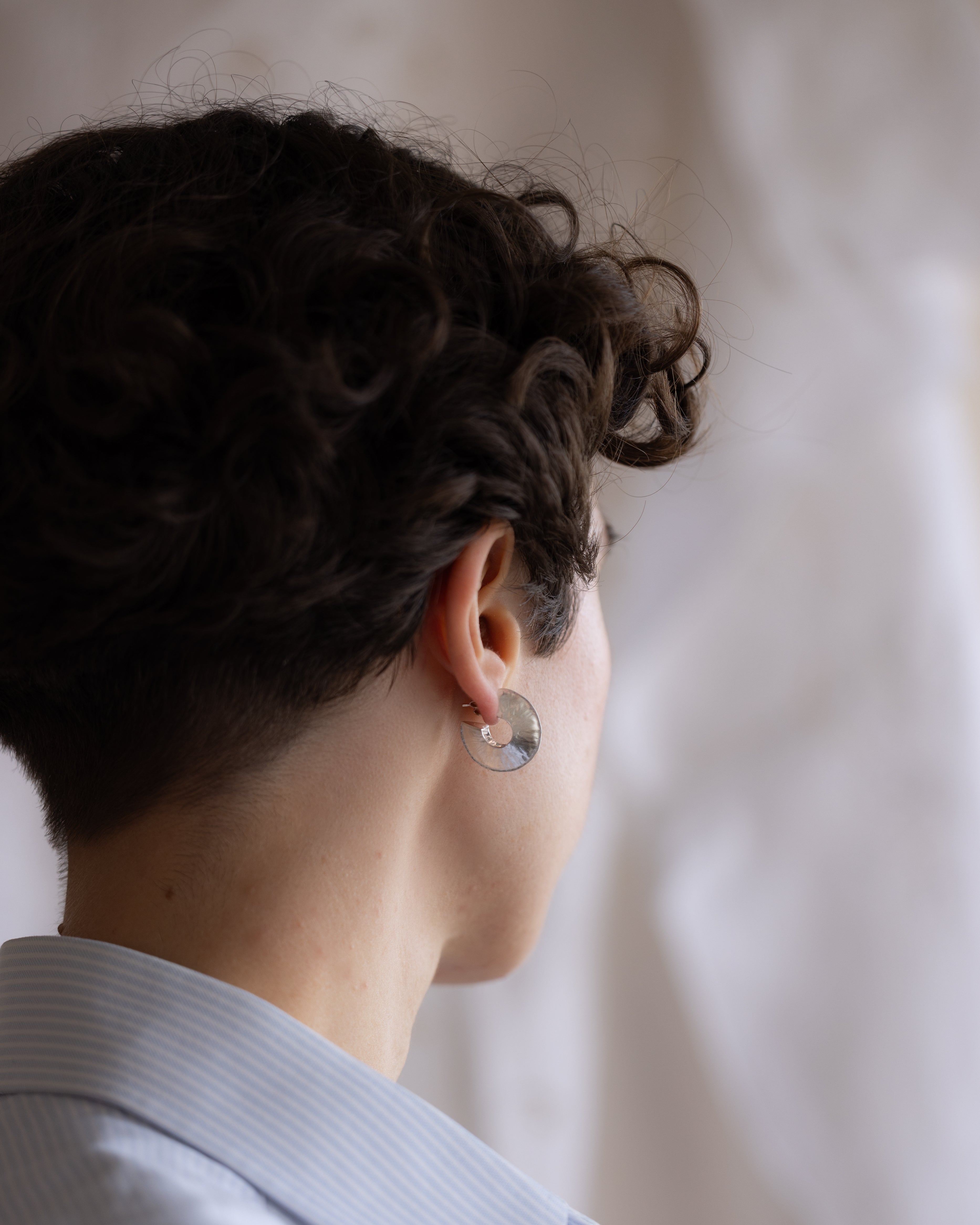 Forged Lightweight Hoops | Recycled Sterling Silver