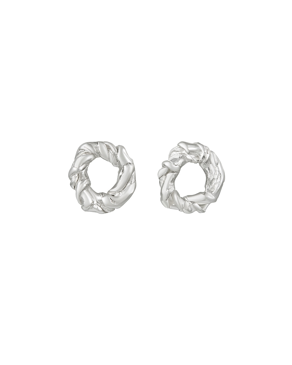 Twisted Donut studs | Recycled Silver