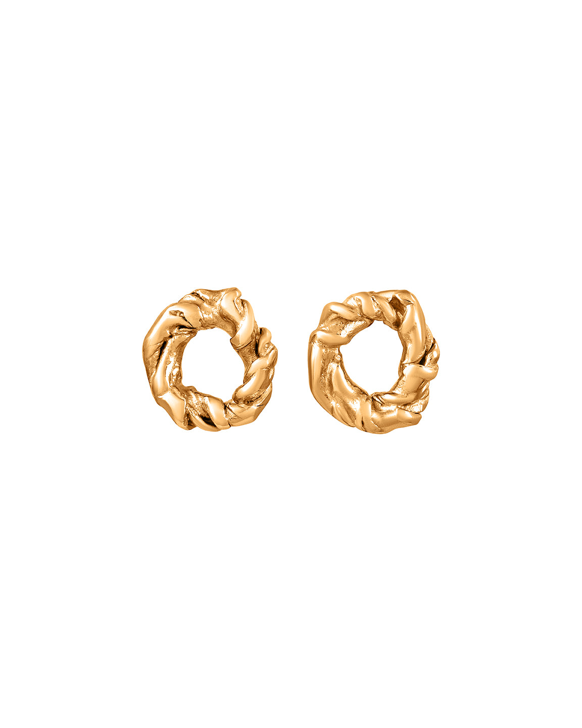 Twisted Donut Studs | Gold Vermeil