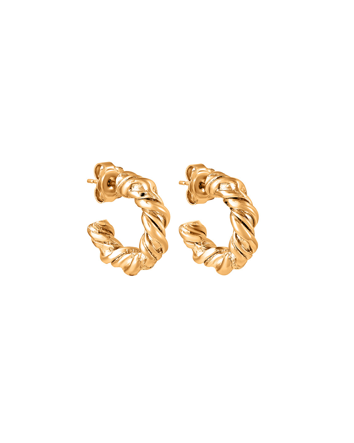 Twisted Hoop Earrings | Gold Vermeil