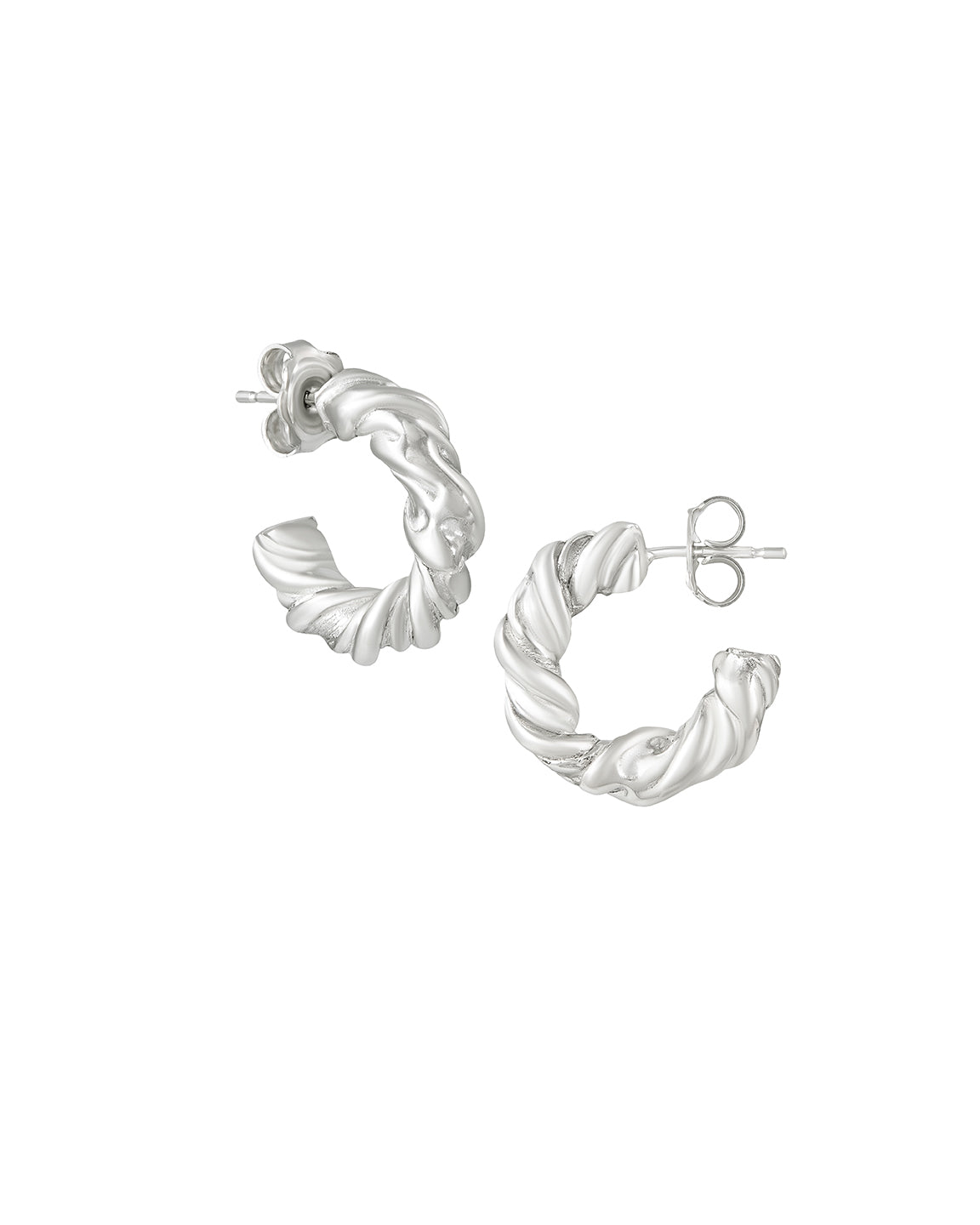 Twisted Hoop Earrings | Recycled Silver
