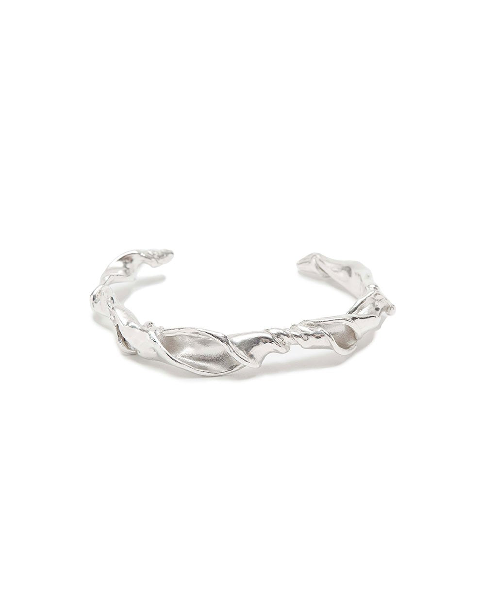 Fluid twisted recycled silver cuff | All Its Forms