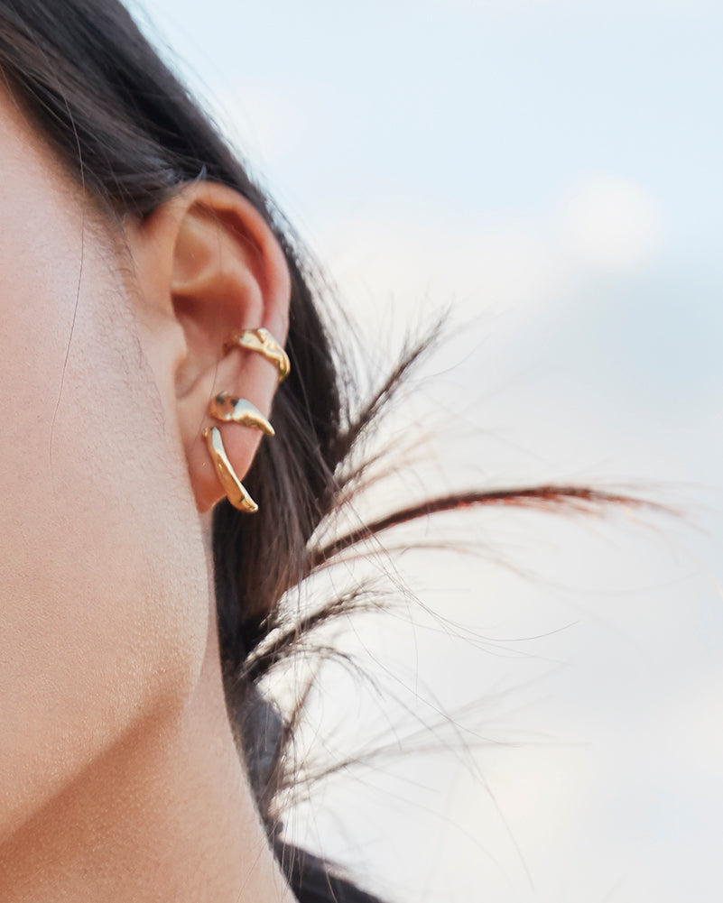 Gold vermeil stud earrings allitsforms