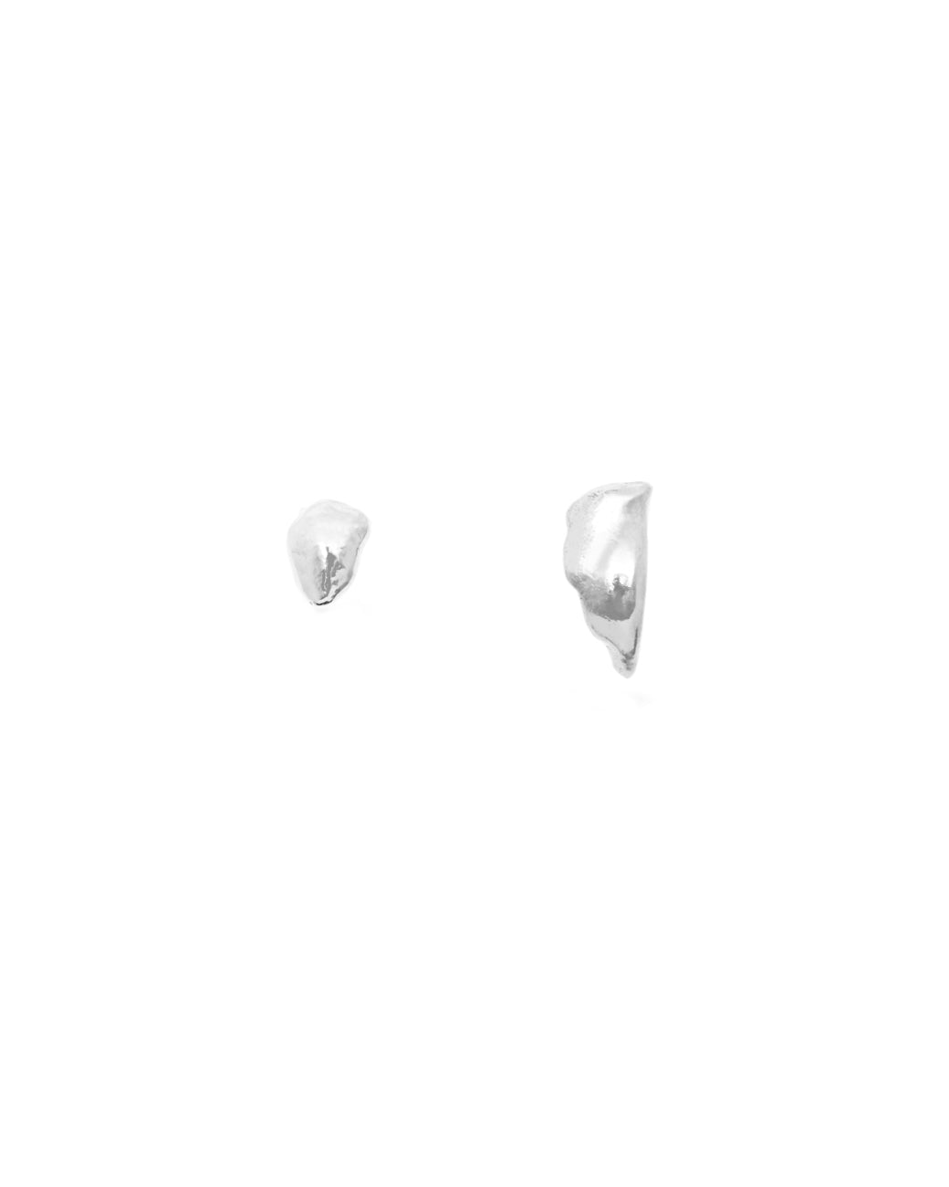 Soft Sculptural studs | Recycled Sterling Silver