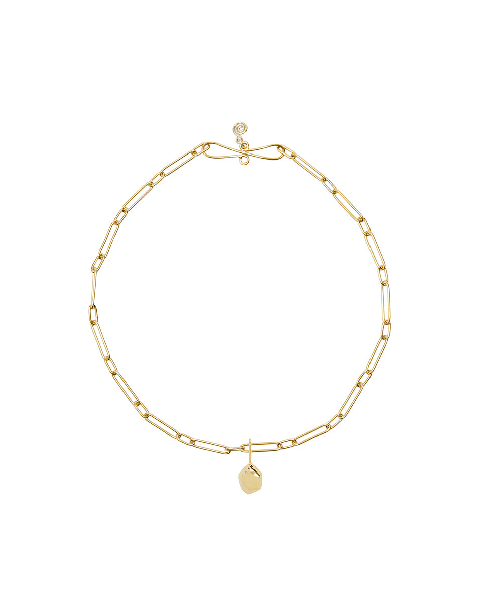 Sculptural Charm Chain Necklace | Gold Vermeil
