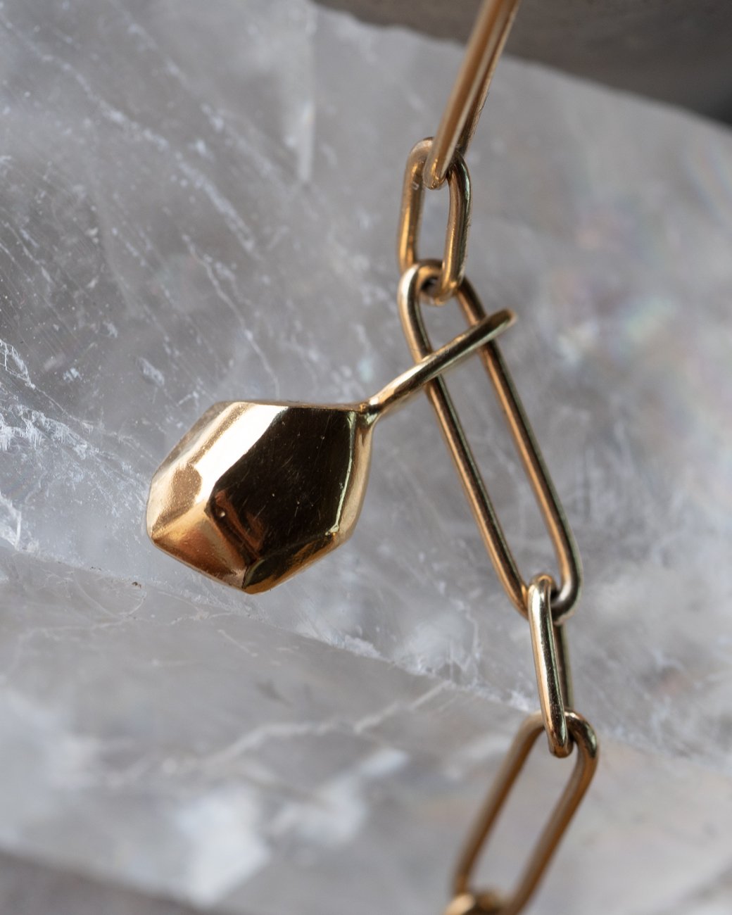 Sculptural Charm Chain Necklace | Gold Vermeil