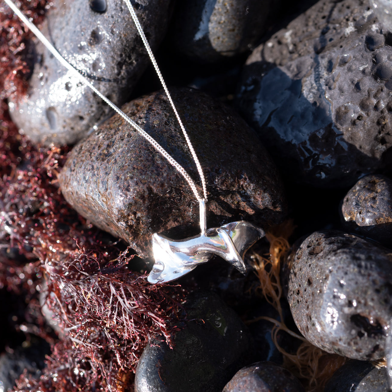 Fluid twisted pendant | Recycled Sterling Silver