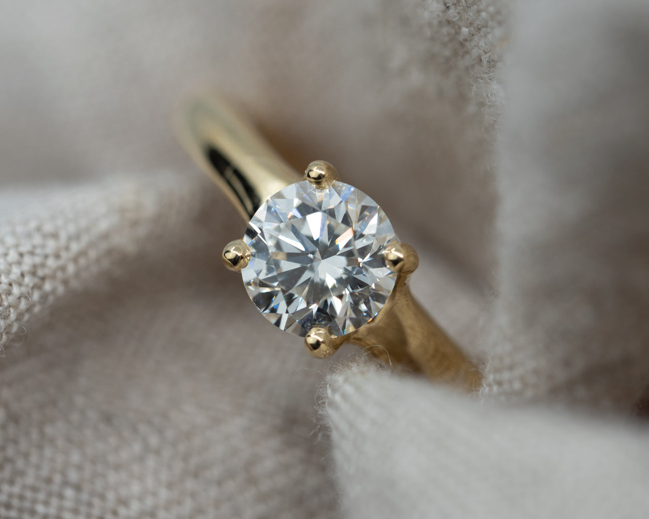 Solitaire Engagement Ring | Ocean Diamond and 18ct SMO Gold