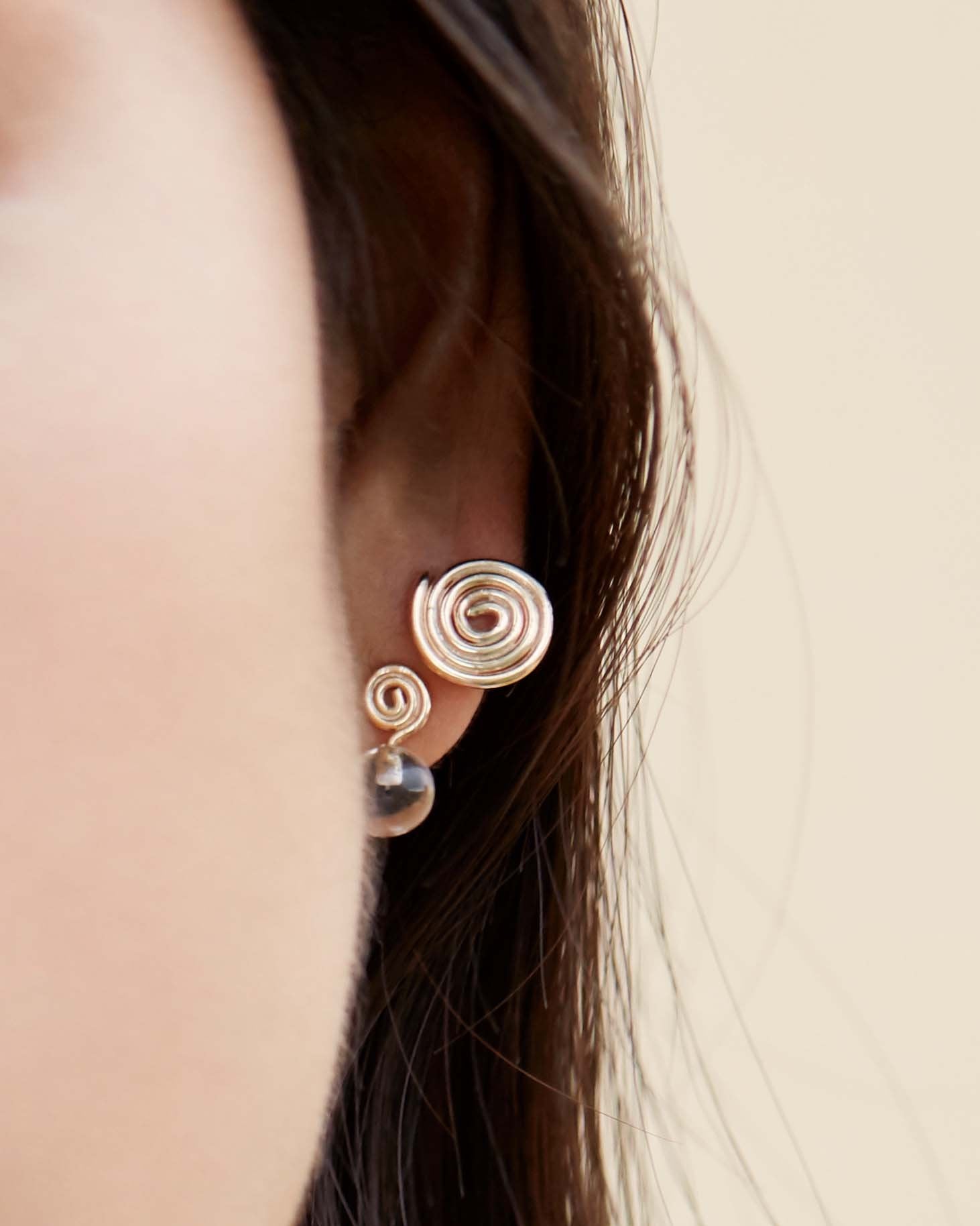 Spiral Studs earrings | 9ct Single Mine Origin Gold