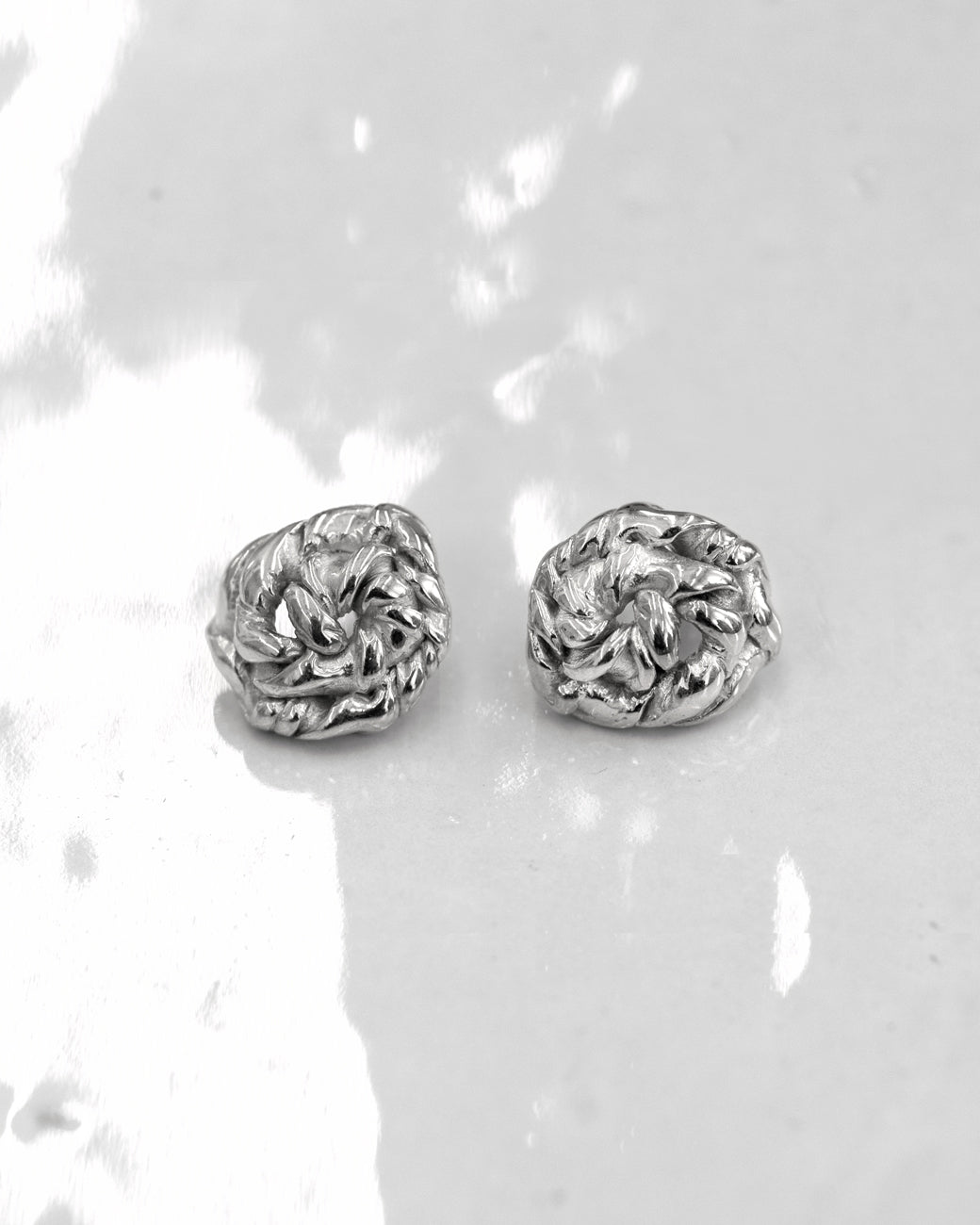 Twisted Roll studs | Recycled Silver